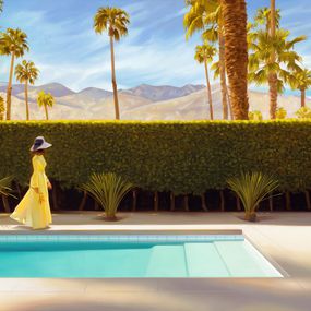 Drucke, Morning in the Desert, Carrie Graber
