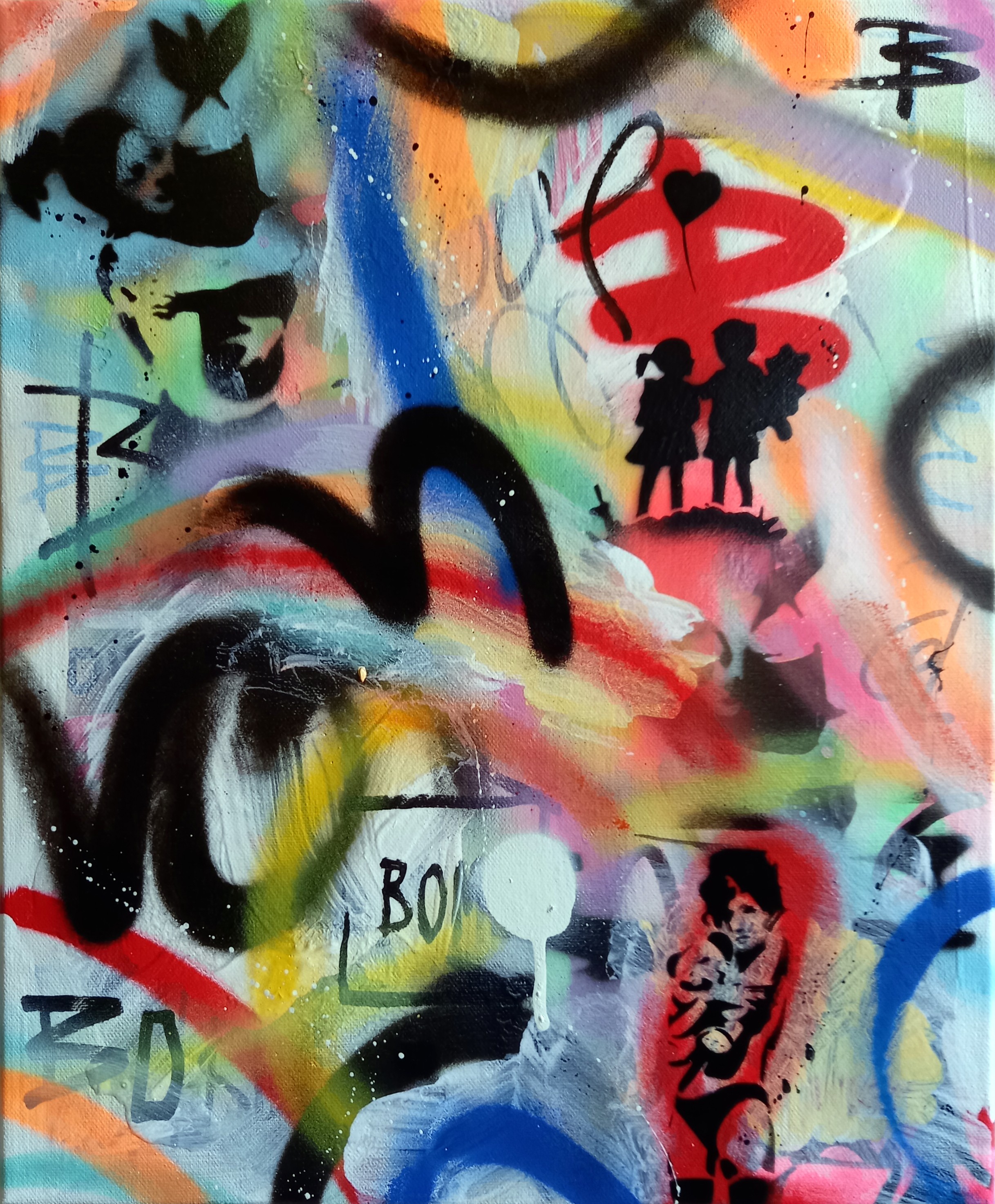 Spaco, Girl bomb wall Street banksy Spaco, Girl bomb wall Street banksy