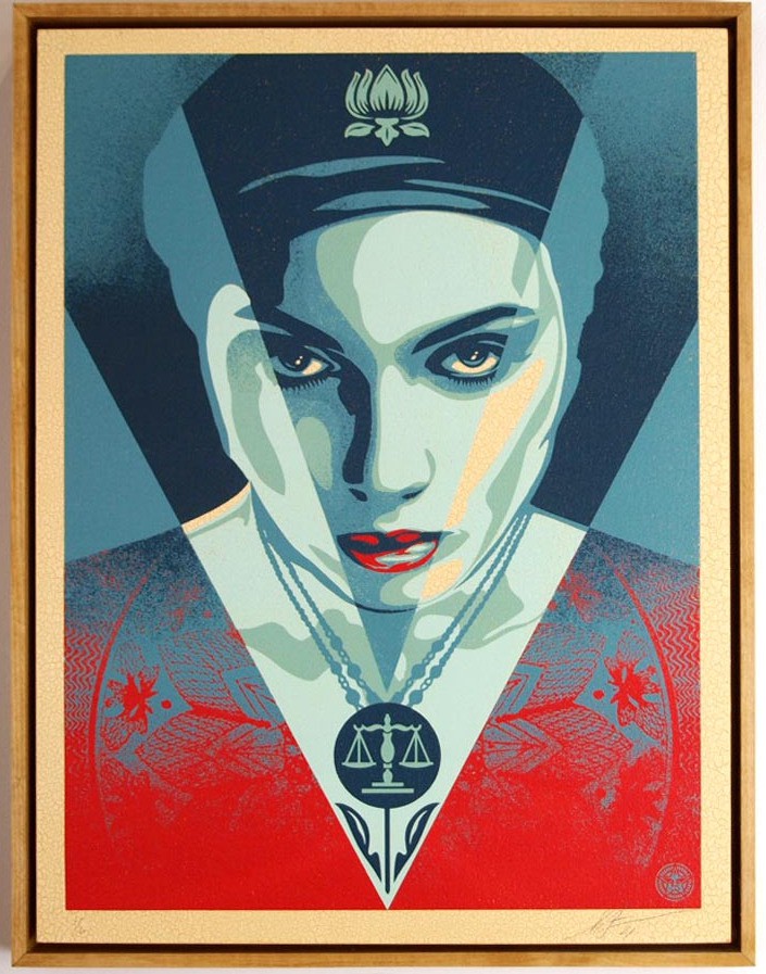 Shepard Fairey (Obey), JUSTICE WOMAN 3/6 Shepard Fairey (Obey), JUSTICE WOMAN 3/6