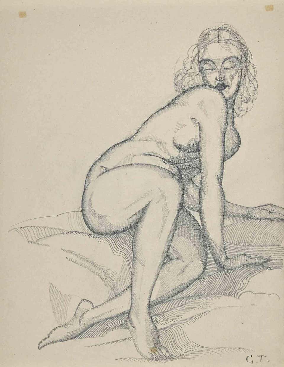 Georges-Henri Tribout, Reclined Nude Georges-Henri Tribout, Reclined Nude