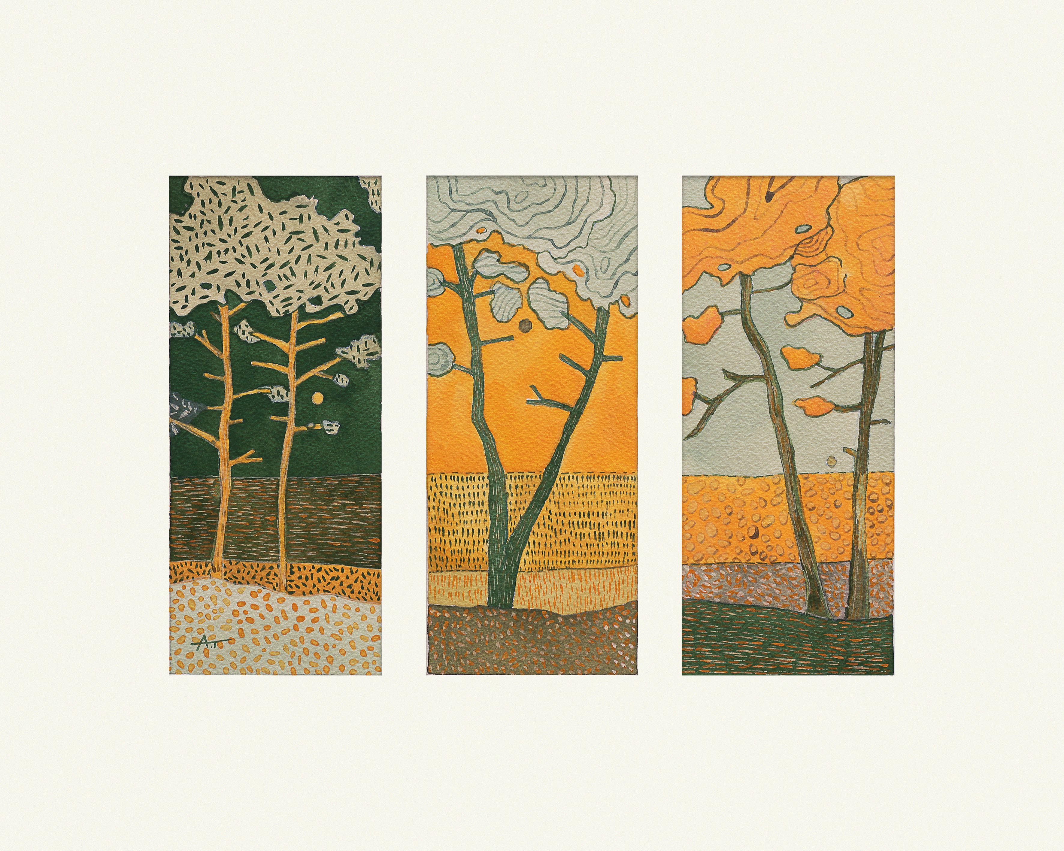 Aurélie Trabaud, Orange pines - Loving trees Aurélie Trabaud, Orange pines - Loving trees