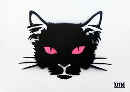 Pintura, Cat with neon pink eyes, UTN