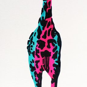 Painting, Pink Blue Giraffe, UTN