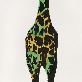 Painting, Olive Pale Green Giraffe, UTN