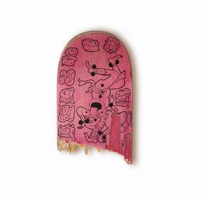 Gemälde, Dieu descendant skateboard, Maxime Hurdequint