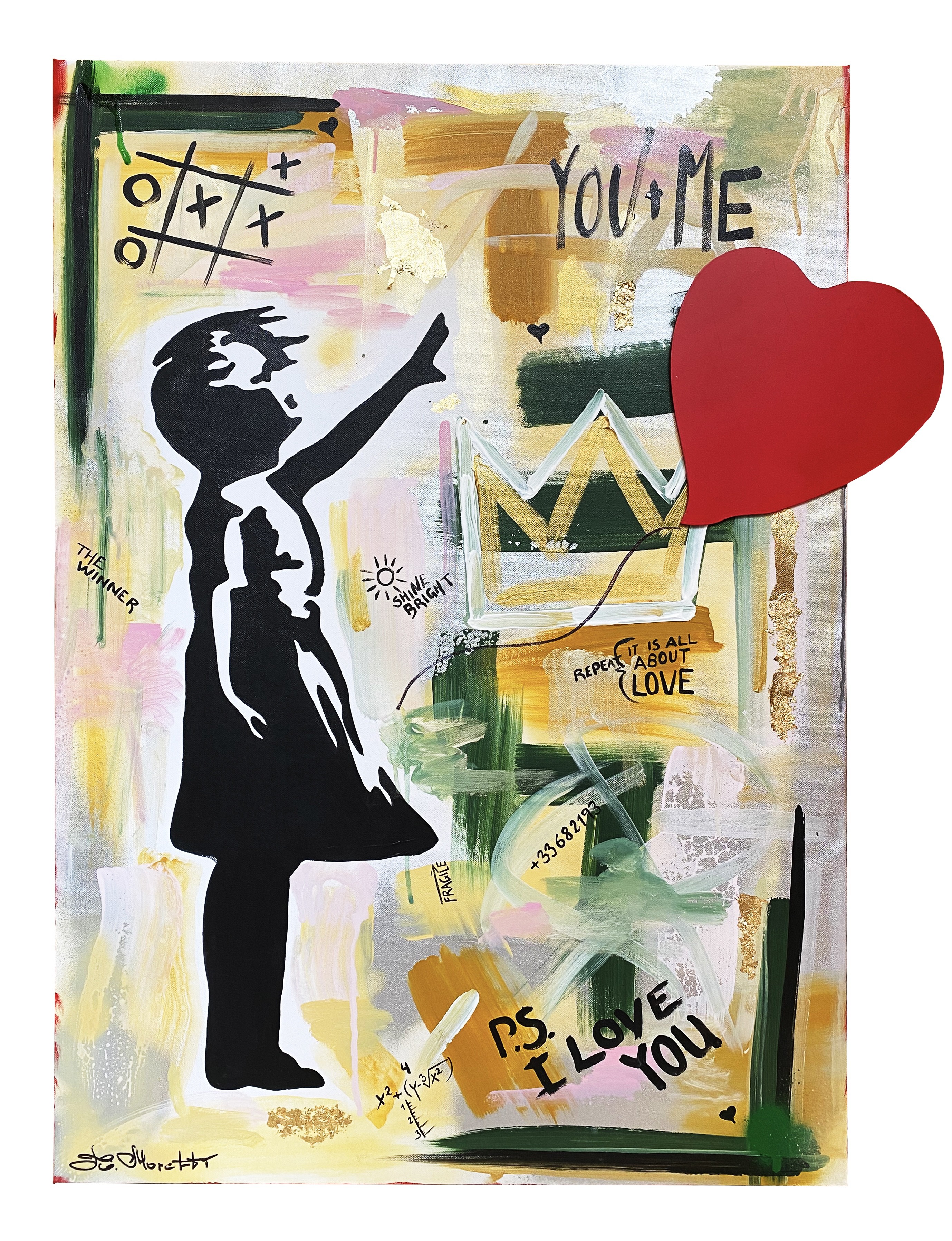 Alejandro Moretti, A girl with a heart balloon Alejandro Moretti, A girl with a heart balloon