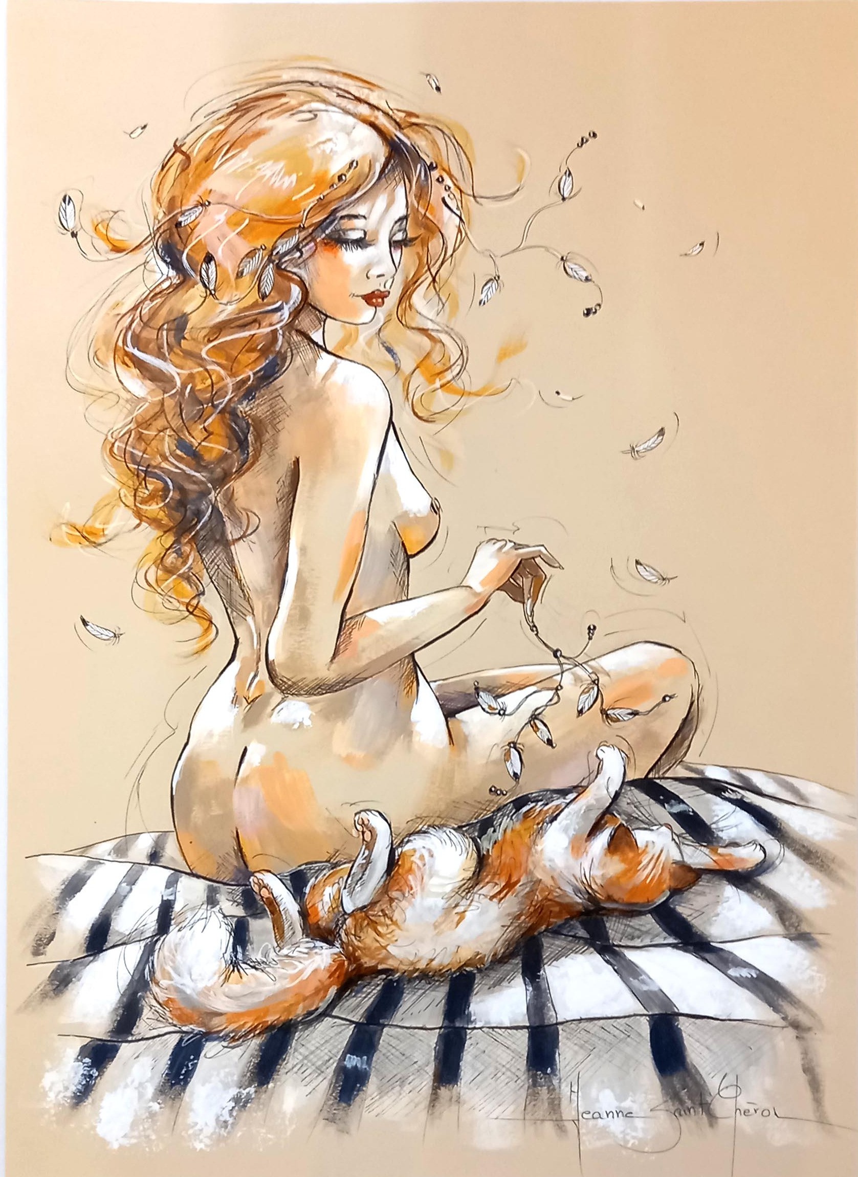 Jeanne Saint-Chéron, Le gri-gri à plumes Jeanne Saint-Chéron, Le gri-gri à plumes