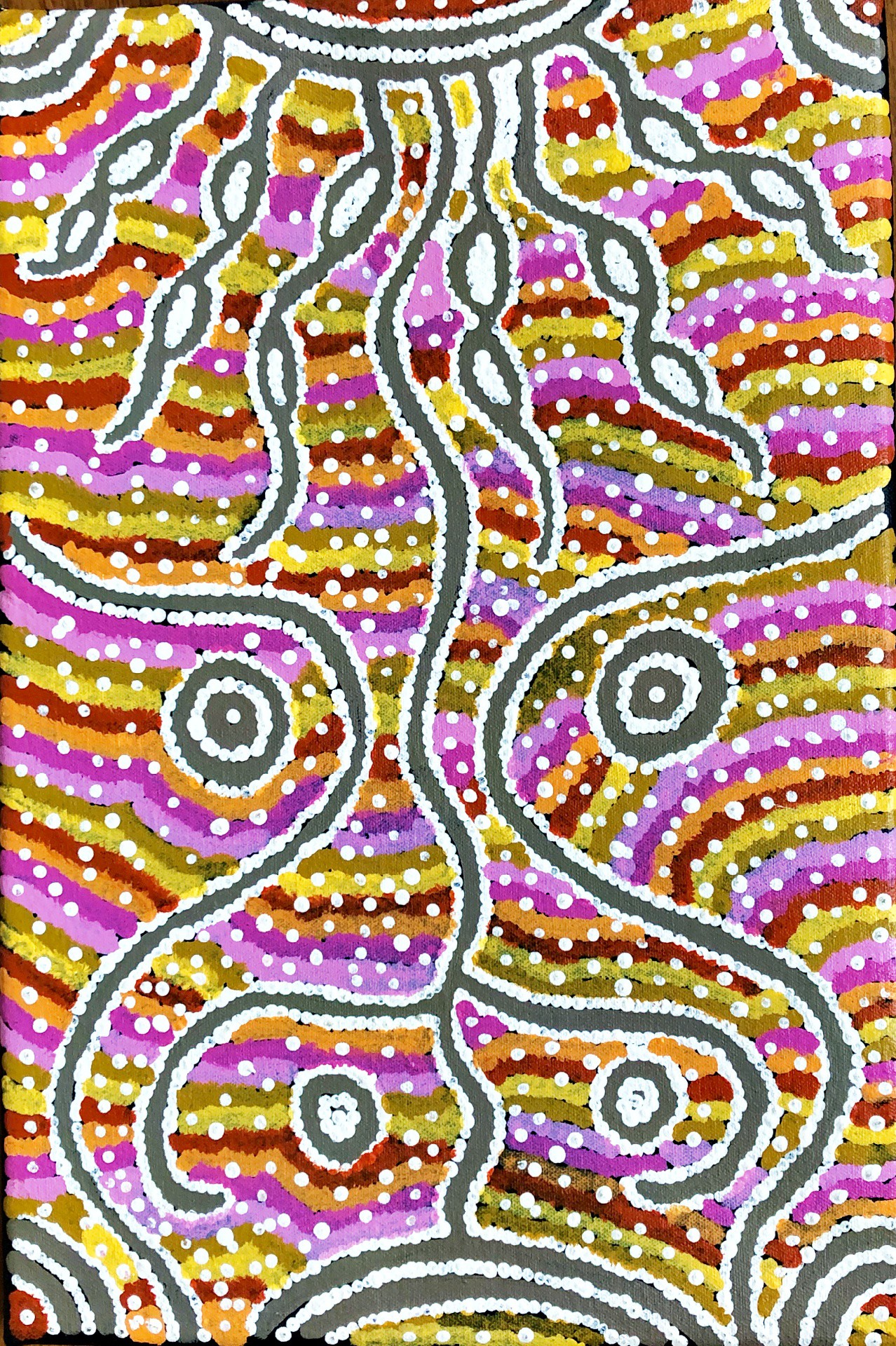Reva Nungarrayi Dickson, Ngalyipi Jukurrpa (Snake Vine Dreaming) - Purturlu Reva Nungarrayi Dickson, Ngalyipi Jukurrpa (Snake Vine Dreaming) - Purturlu