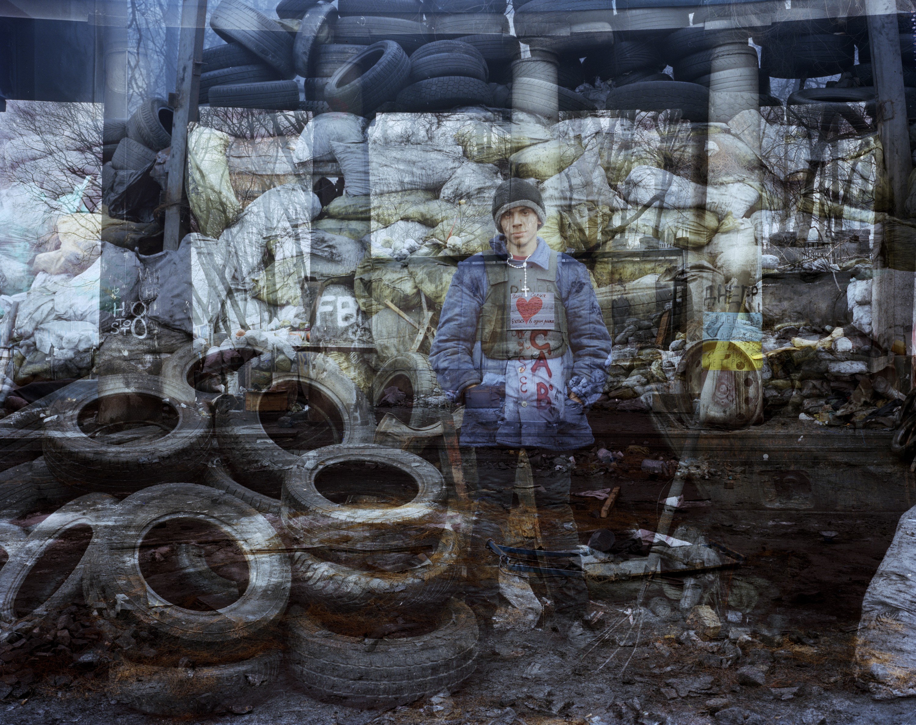 Eric Bouvet, Chaos. Manifestations pro-européenne Euromaidan, 2014, Place Maidan, Kyev, Ukraine Eric Bouvet, Chaos. Manifestations pro-européenne Euromaidan, 2014, Place Maidan, Kyev, Ukraine