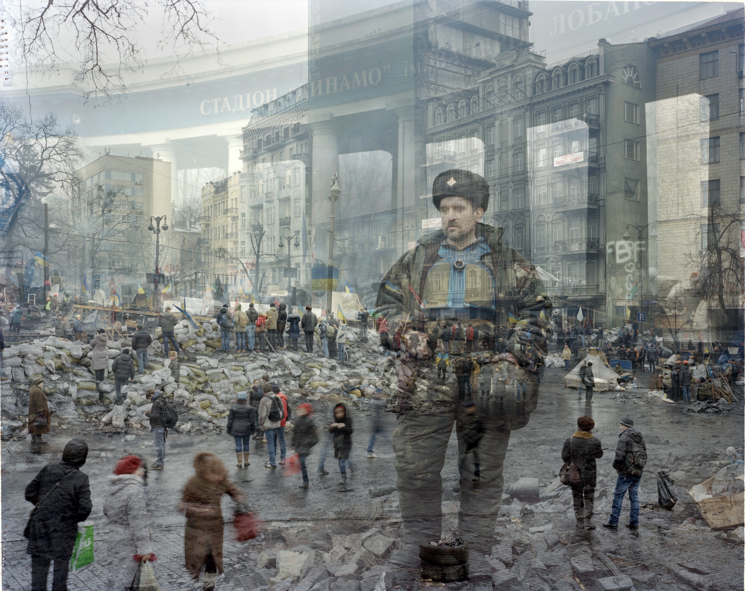 Eric Bouvet, Chaos. Manifestations pro-européenne Euromaidan, 2014, Place Maidan, Kyev, Ukraine Eric Bouvet, Chaos. Manifestations pro-européenne Euromaidan, 2014, Place Maidan, Kyev, Ukraine