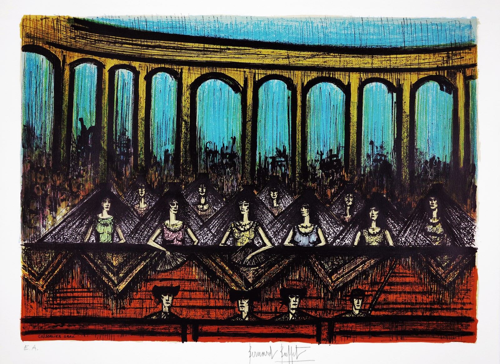 Bernard Buffet, Les Arènes / Arenas (Bullfighting) Bernard Buffet, Les Arènes / Arenas (Bullfighting)