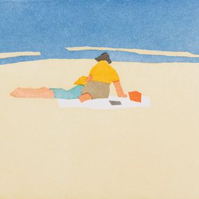 Figures on beach, Alex Katz
