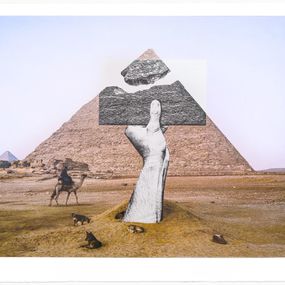 JR, Trompe l'oeil, Greetings from Giza, 21 octobre 2021, 6H01, Giza, Egypte, 2021 JR, Trompe l'oeil, Greetings from Giza, 21 octobre 2021, 6H01, Giza, Egypte, 2021