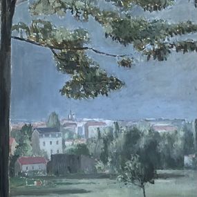Painting, La villa, Eugène Louis Martin