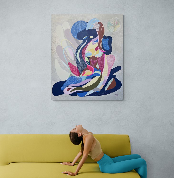 Anthea Missy, Blossom in June, Painting on canvas