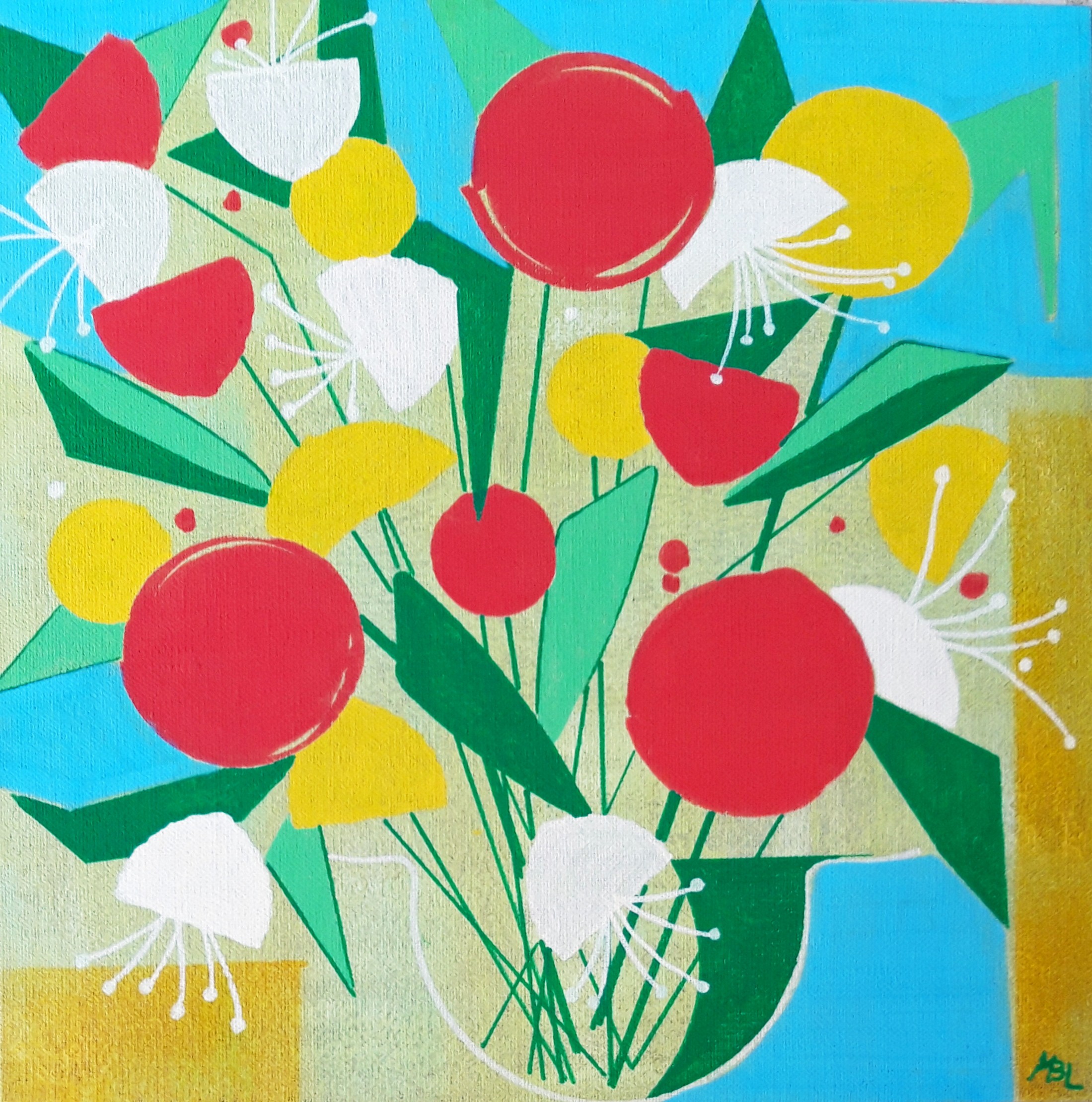 Brigitte Mathé, Bouquet Printanier 4 Brigitte Mathé, Bouquet Printanier 4