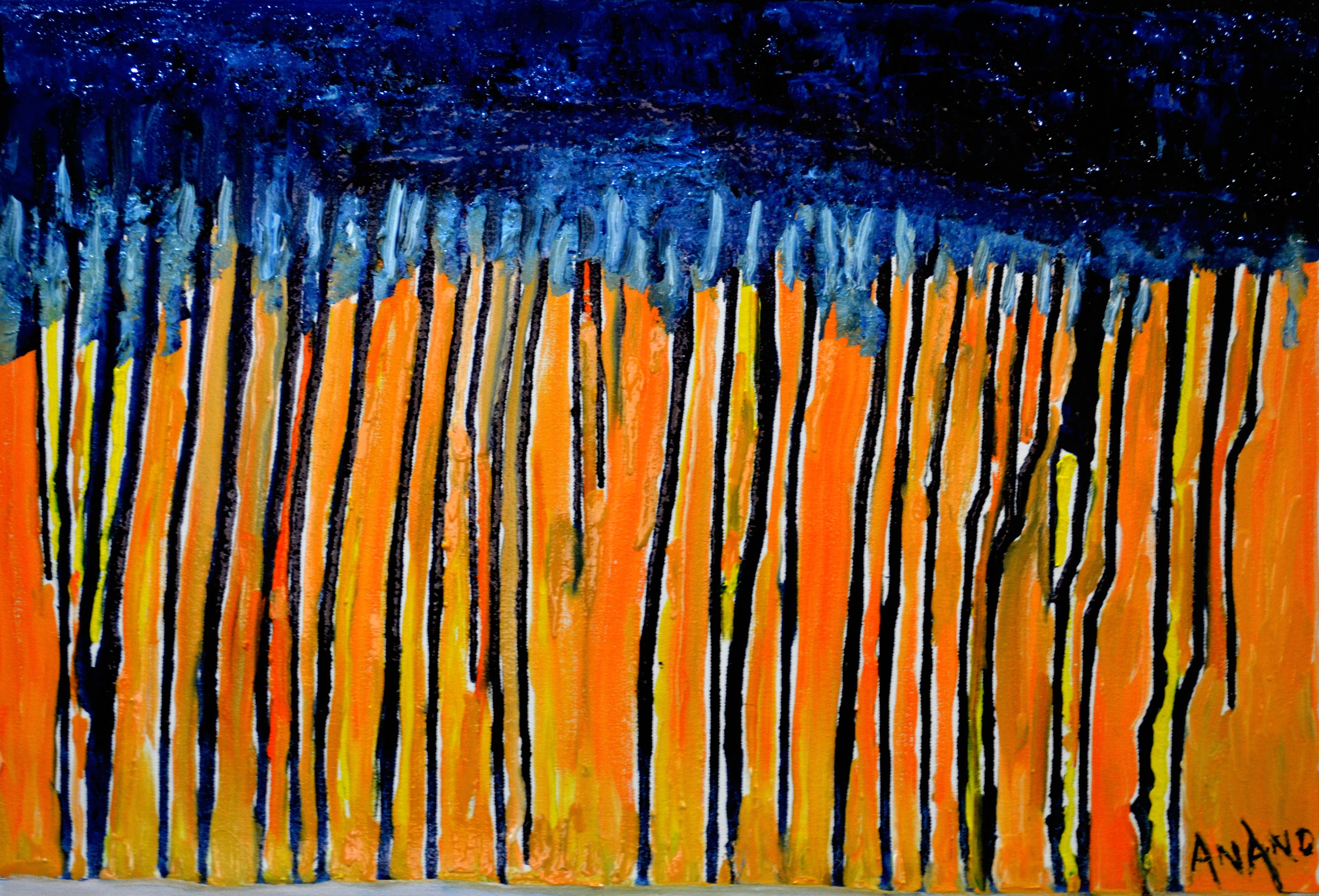 Anand Manchiraju, Abstract drip painting-3 Anand Manchiraju, Abstract drip painting-3