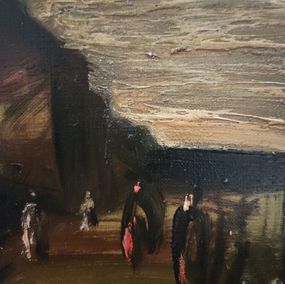 Sylvain Vigny, Rue animée au coucher du soleil Sylvain Vigny, Rue animée au coucher du soleil