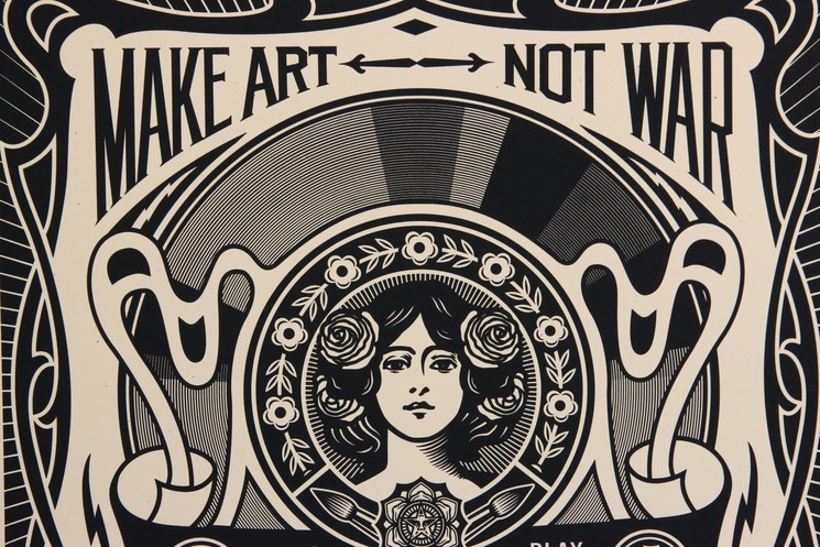 Obey Make Art Not War Sticker