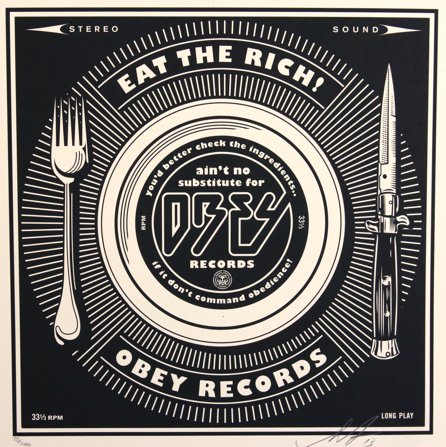 Shepard Fairey (Obey), Eat The Rich Shepard Fairey (Obey), Eat The Rich