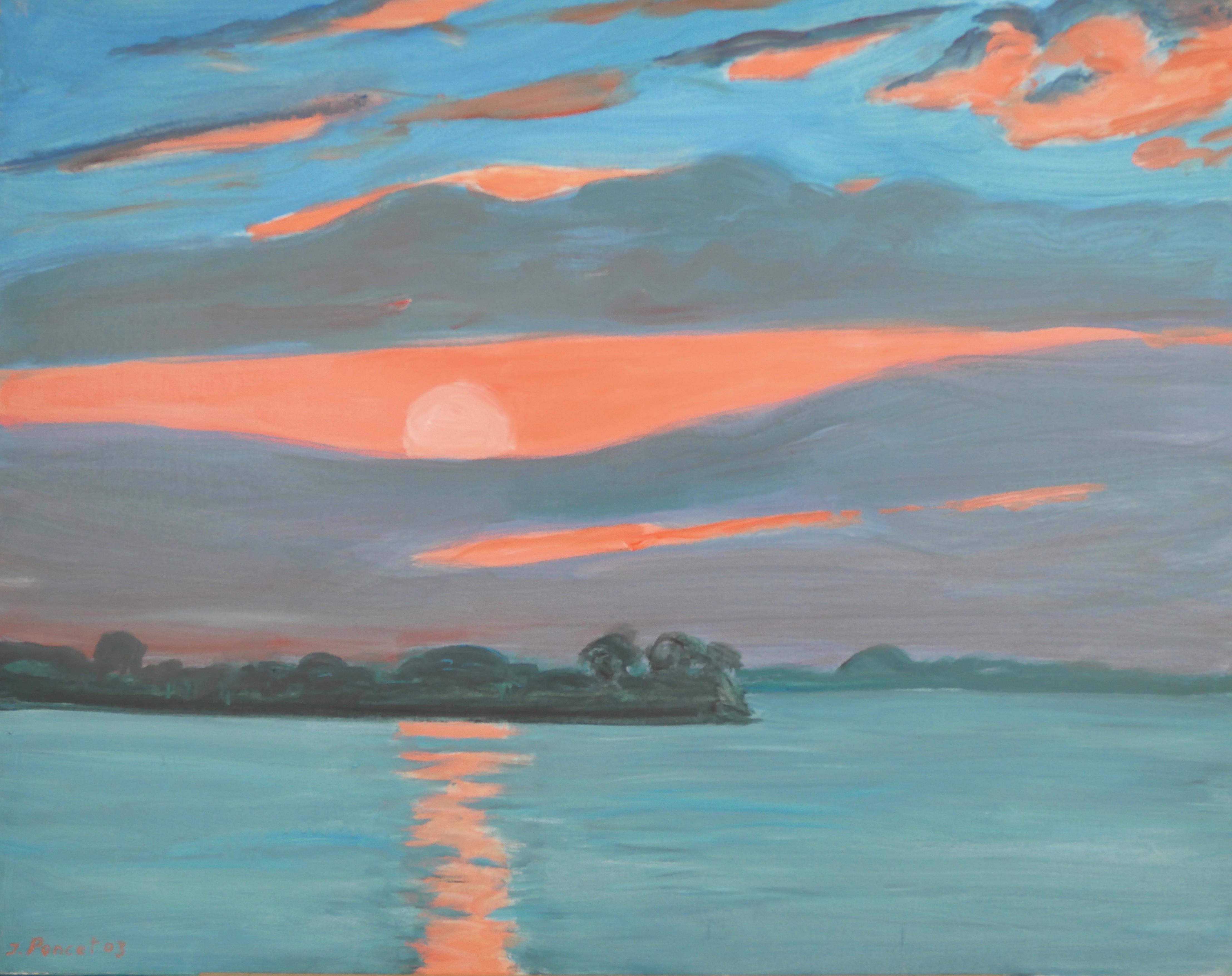 Jacques Poncet, Coucher de soleil Ref BDNW10735 Jacques Poncet, Coucher de soleil Ref BDNW10735