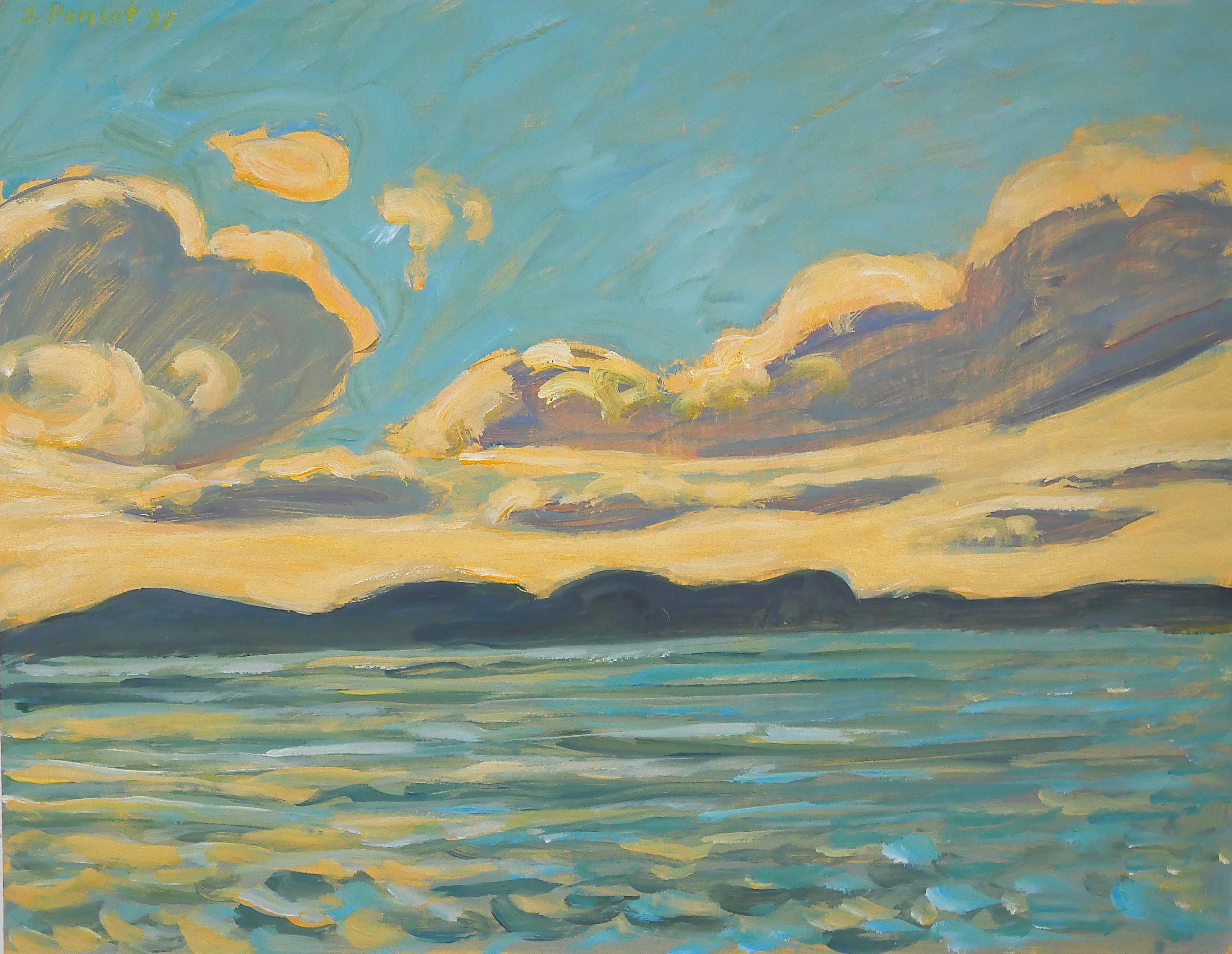 Jacques Poncet, Rivage au crépuscule Ref BDNW10743 Jacques Poncet, Rivage au crépuscule Ref BDNW10743
