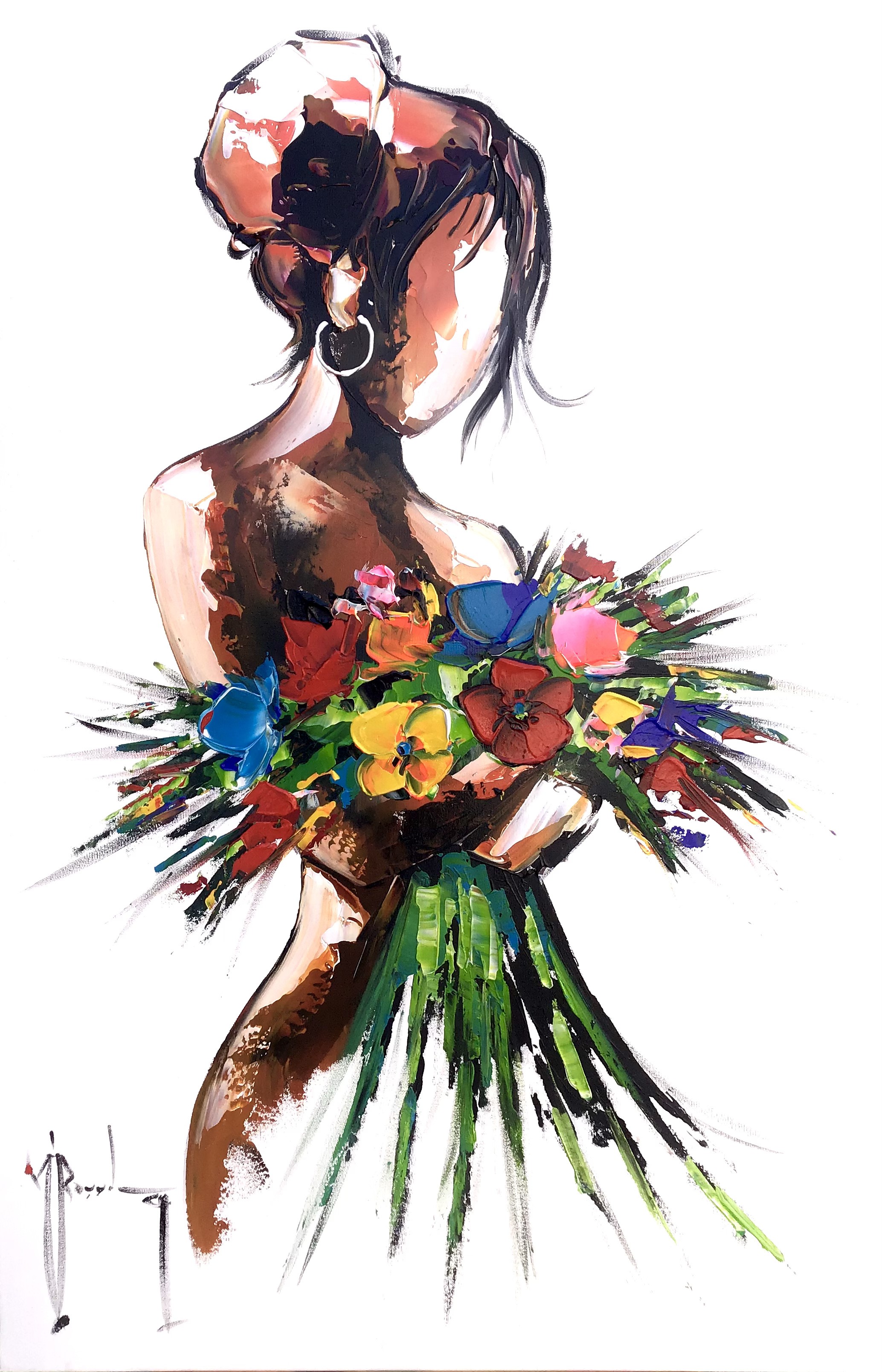 Christof Monnin, La femme au bouquet Christof Monnin, La femme au bouquet