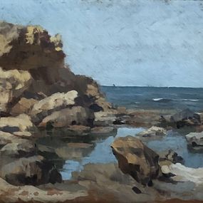 Pintura, Paysage côtier, Arturo Zanieri