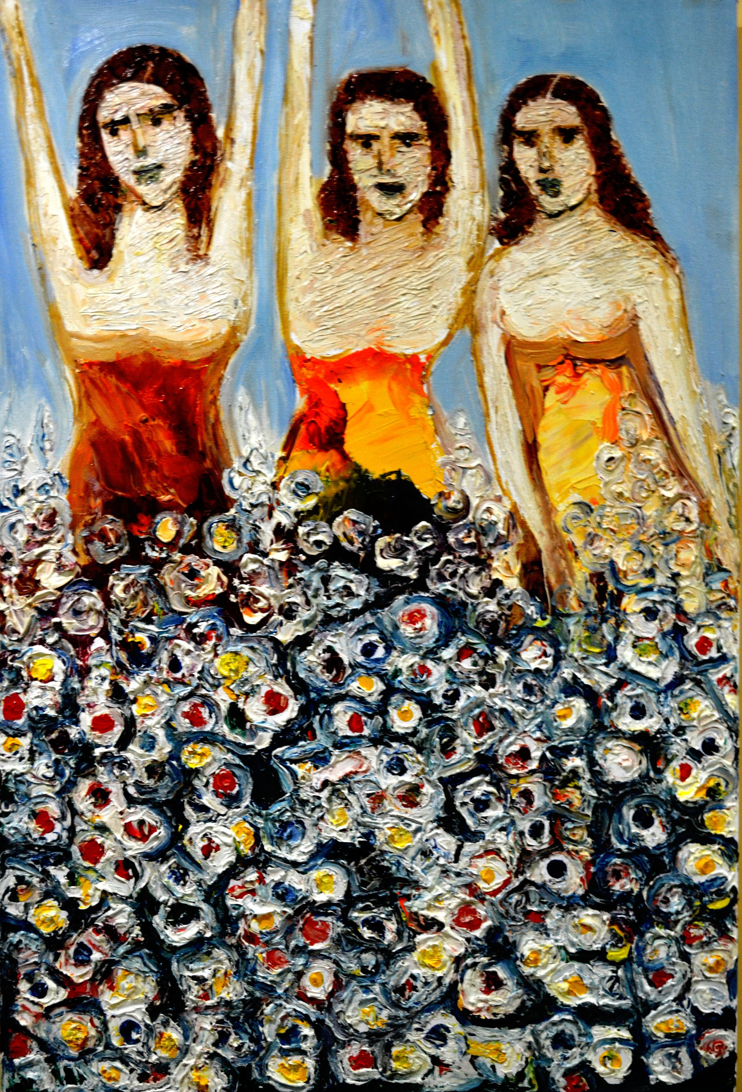Anand Manchiraju, Girls with flowers Anand Manchiraju, Girls with flowers