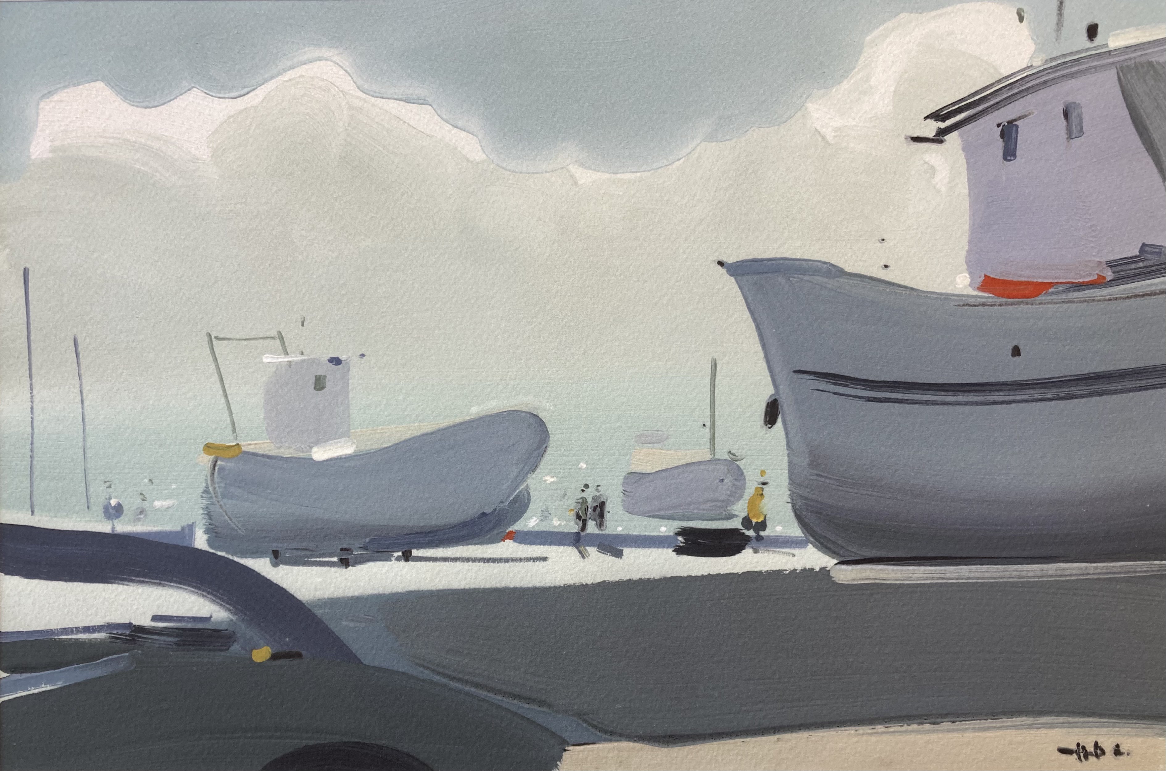 Alexei Lantsev, Les bateaux de pêcheurs, l'île d'Oléron Alexei Lantsev, Les bateaux de pêcheurs, l'île d'Oléron