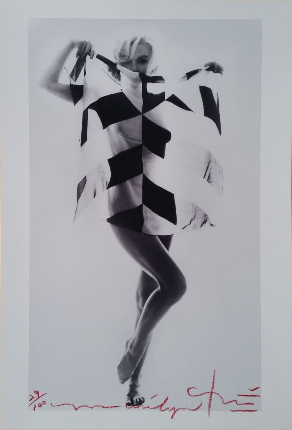 Bert Stern, Marilyn in black white scarf Bert Stern, Marilyn in black white scarf