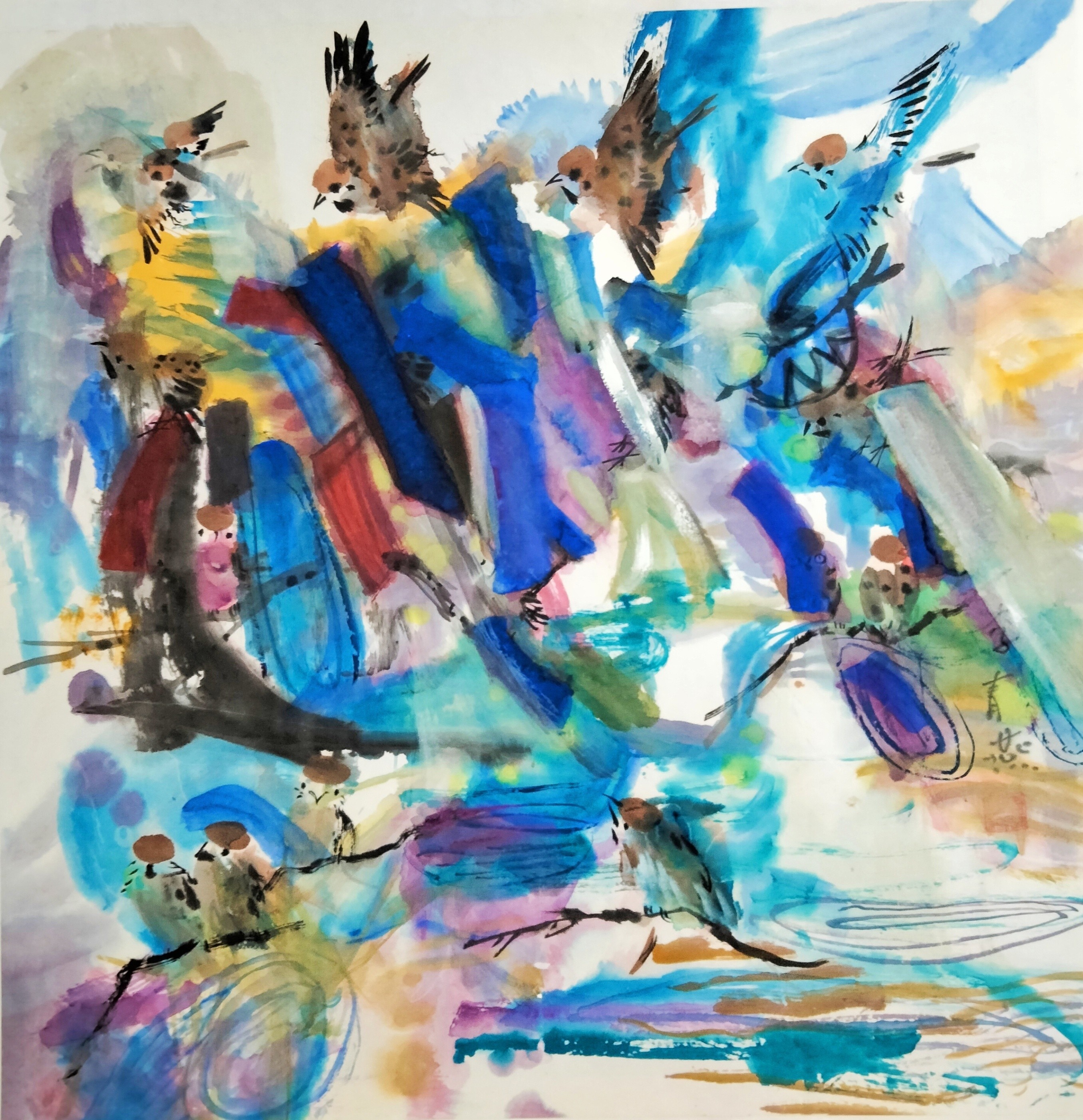 Qing-Yan Li, Birds Chirp in The Valley Qing-Yan Li, Birds Chirp in The Valley