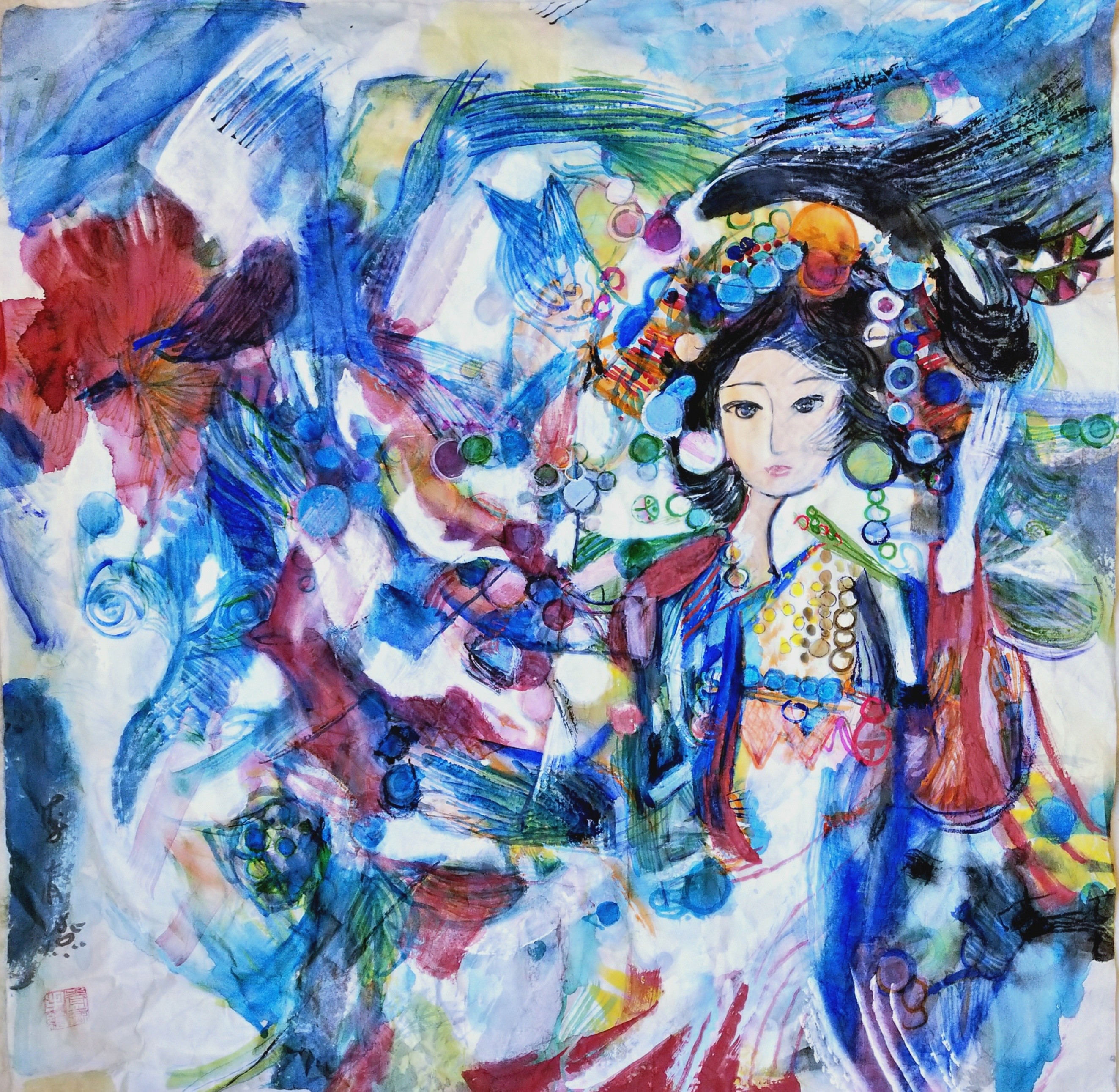Qing-Yan Li, The Heavenly Maids Scatter Blossoms Qing-Yan Li, The Heavenly Maids Scatter Blossoms