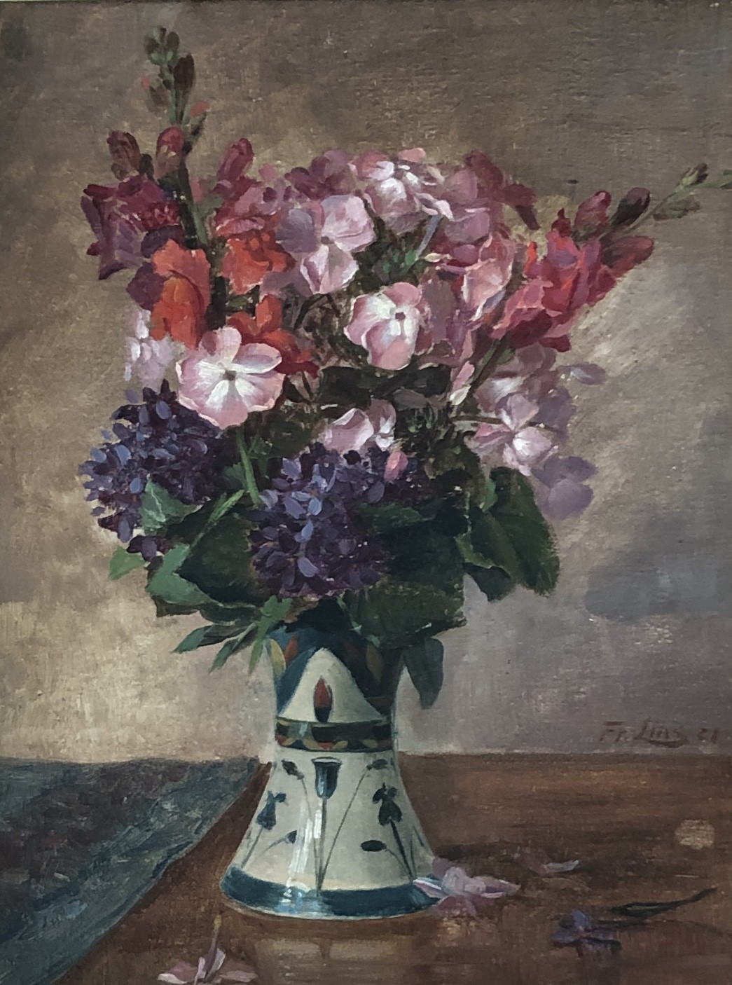 Franz Gedhard Lins, Fleurs en vase Franz Gedhard Lins, Fleurs en vase