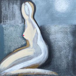 Painting, Two moons, Nataliia Svitlychna