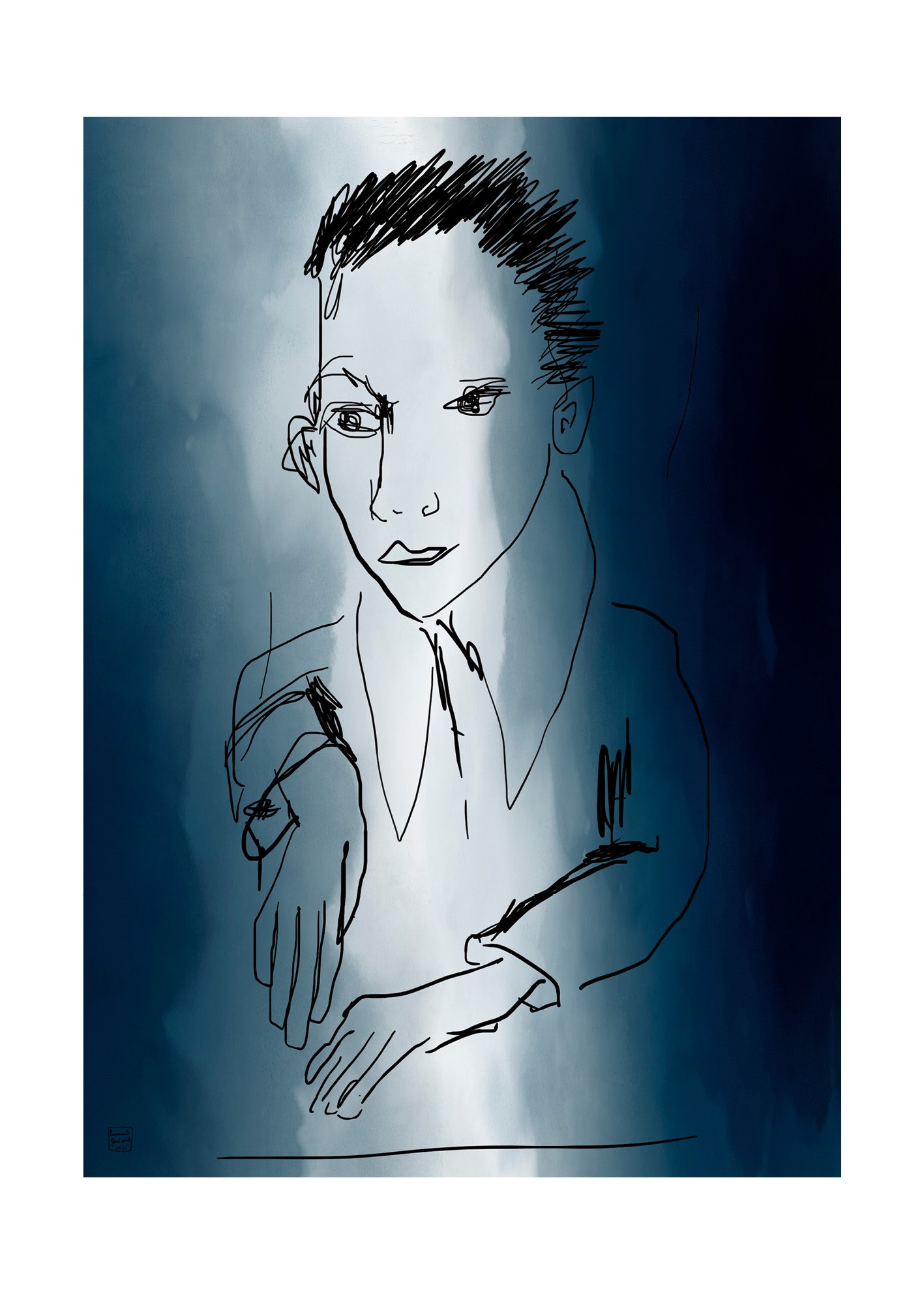 Laurent Godard, Le portrait de trait - Digital Art digigraphie Laurent Godard, Le portrait de trait - Digital Art digigraphie