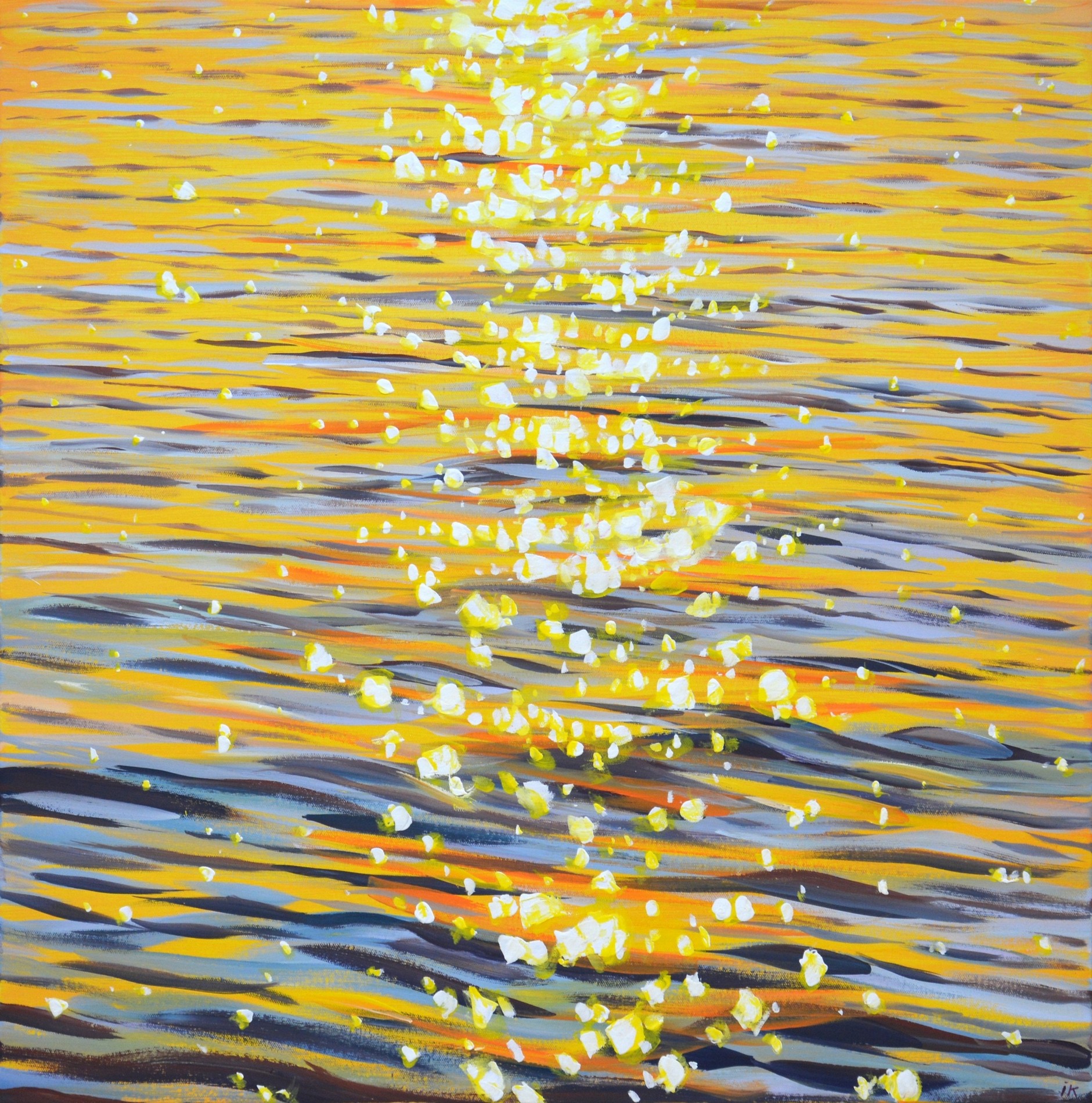 Iryna Kastsova, Gold sparks on the water. Iryna Kastsova, Gold sparks on the water.