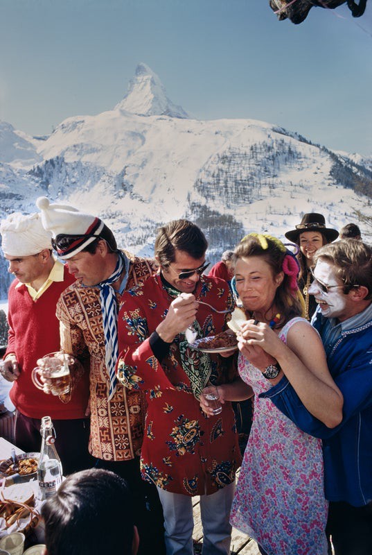 Slim Aarons, Zermatt Skiing Slim Aarons, Zermatt Skiing