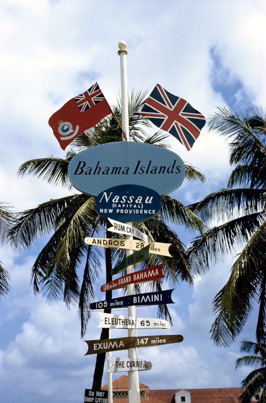 Slim Aarons, Bahamas Signpost Slim Aarons, Bahamas Signpost