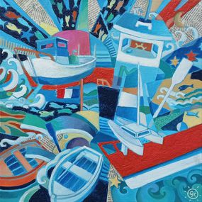 Painting, Pèche côtière, Jean-Charles Gautier