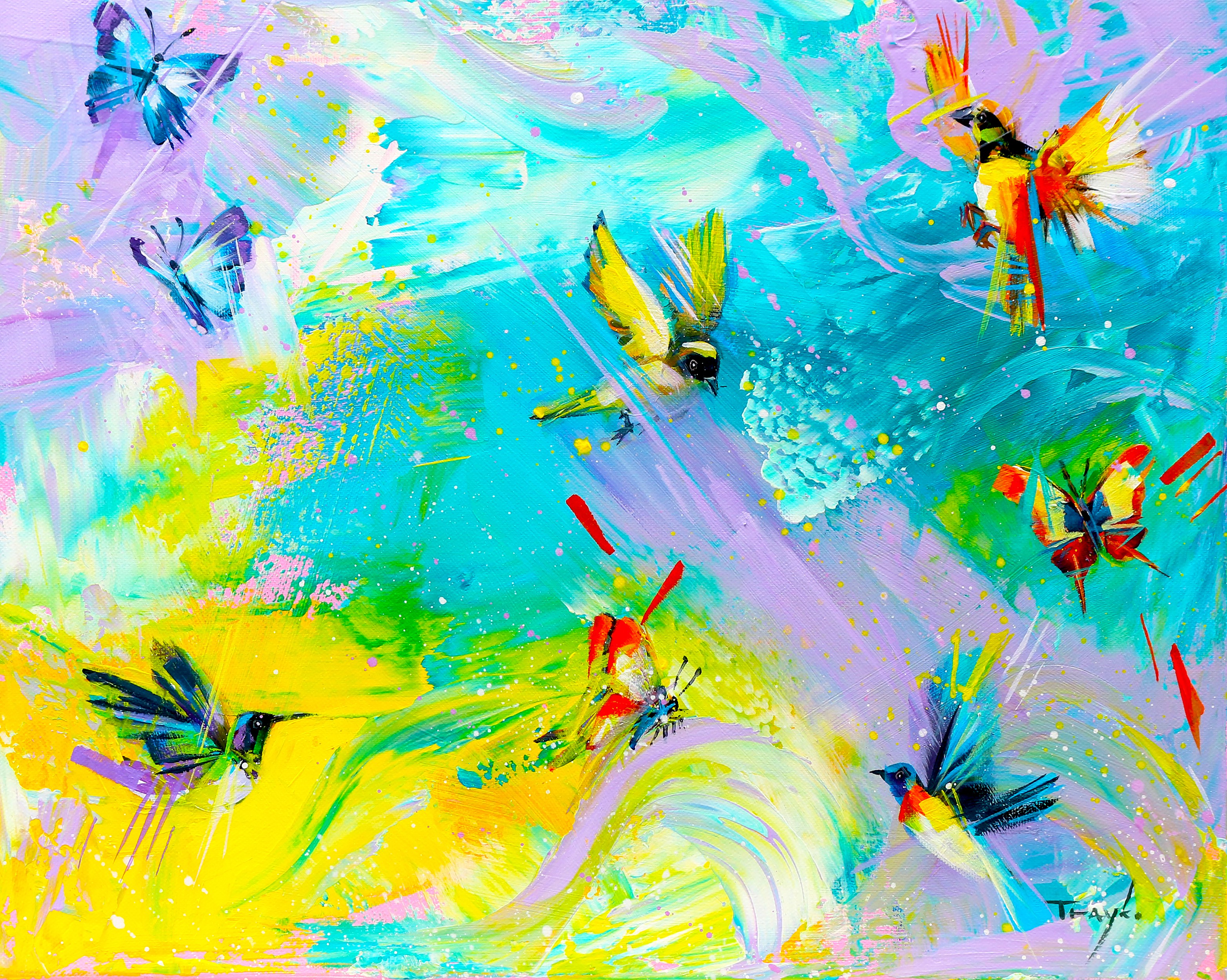 Trayko Popov, Birds - Meadow - Sky Trayko Popov, Birds - Meadow - Sky
