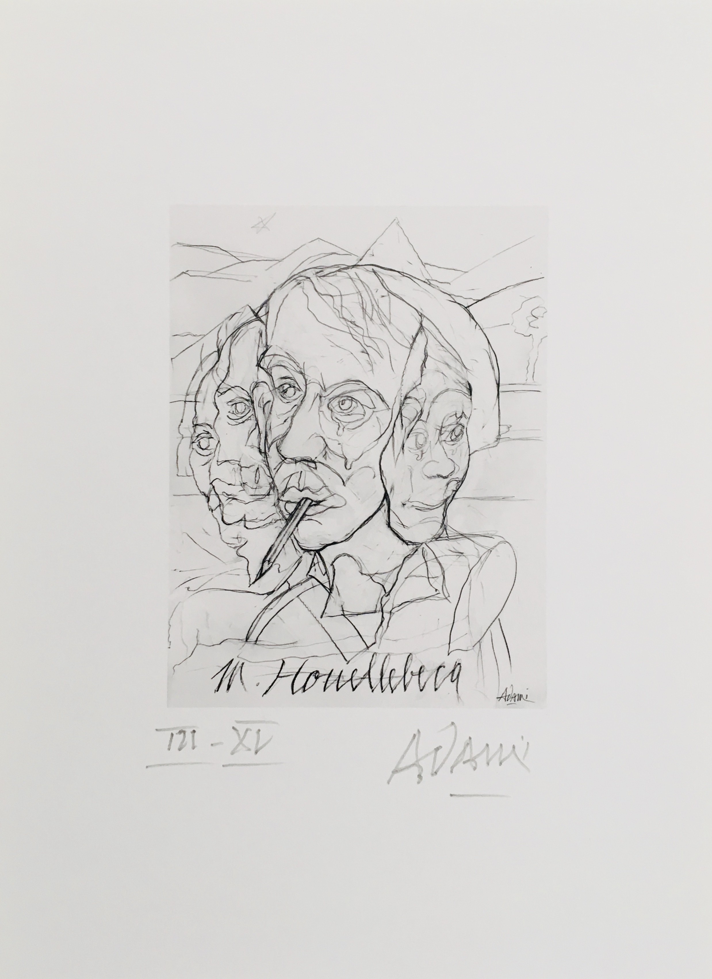 Valerio Adami, Michel Houellebecq Valerio Adami, Michel Houellebecq