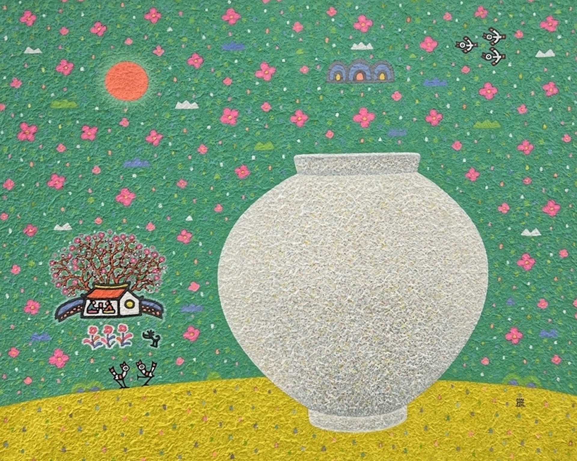 Mun-Hyun Cho, Landscape with a Moon Jar Mun-Hyun Cho, Landscape with a Moon Jar