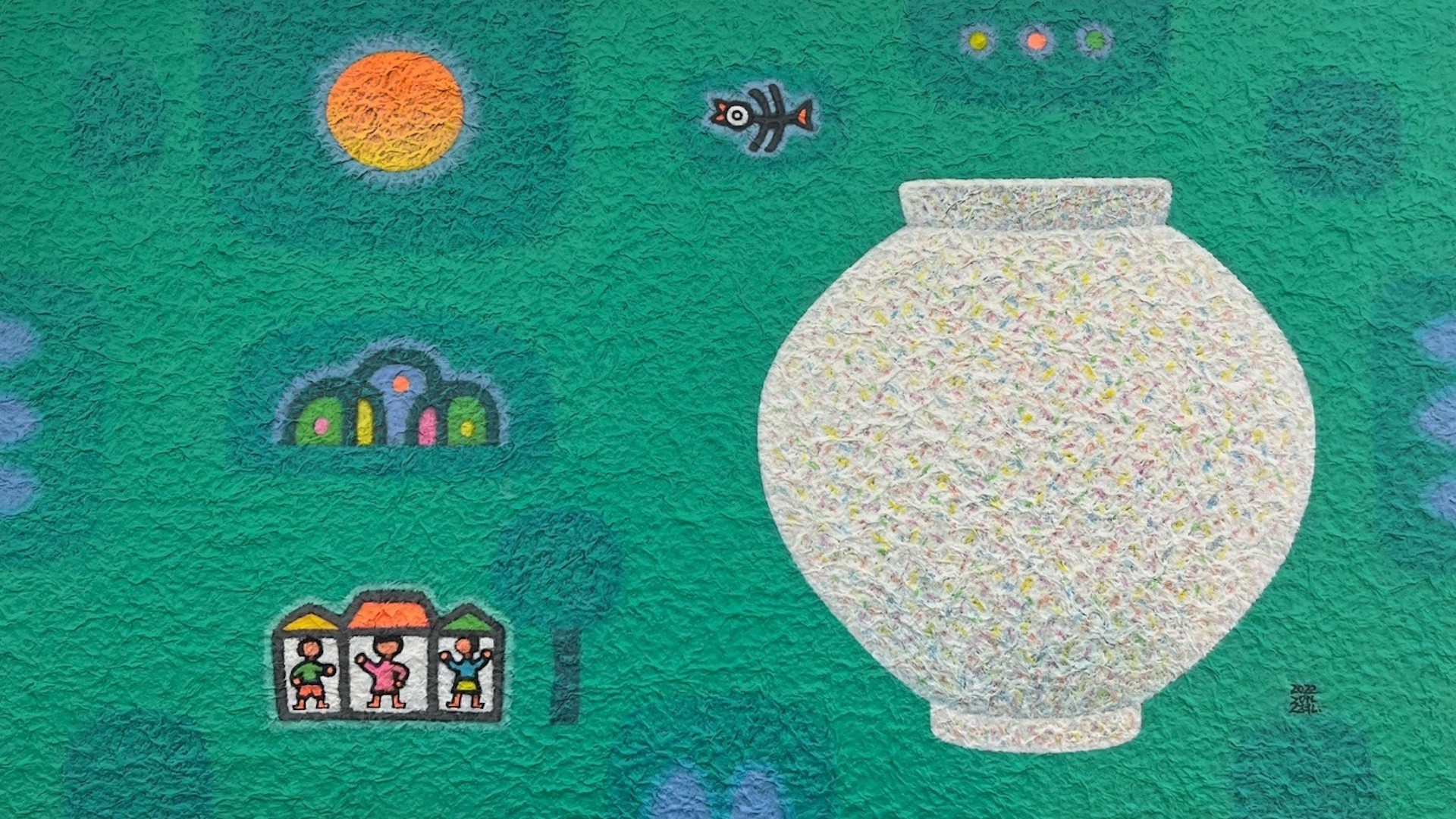 Mun-Hyun Cho, Landscape with a Moon Jar Mun-Hyun Cho, Landscape with a Moon Jar