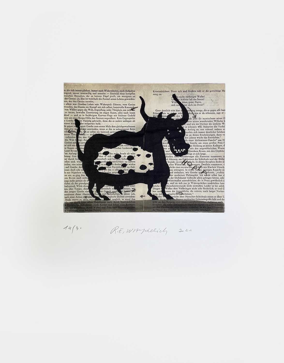 Raymond Waydelich, Bestiaire n°4, estampe originale Raymond Waydelich, Bestiaire n°4, estampe originale
