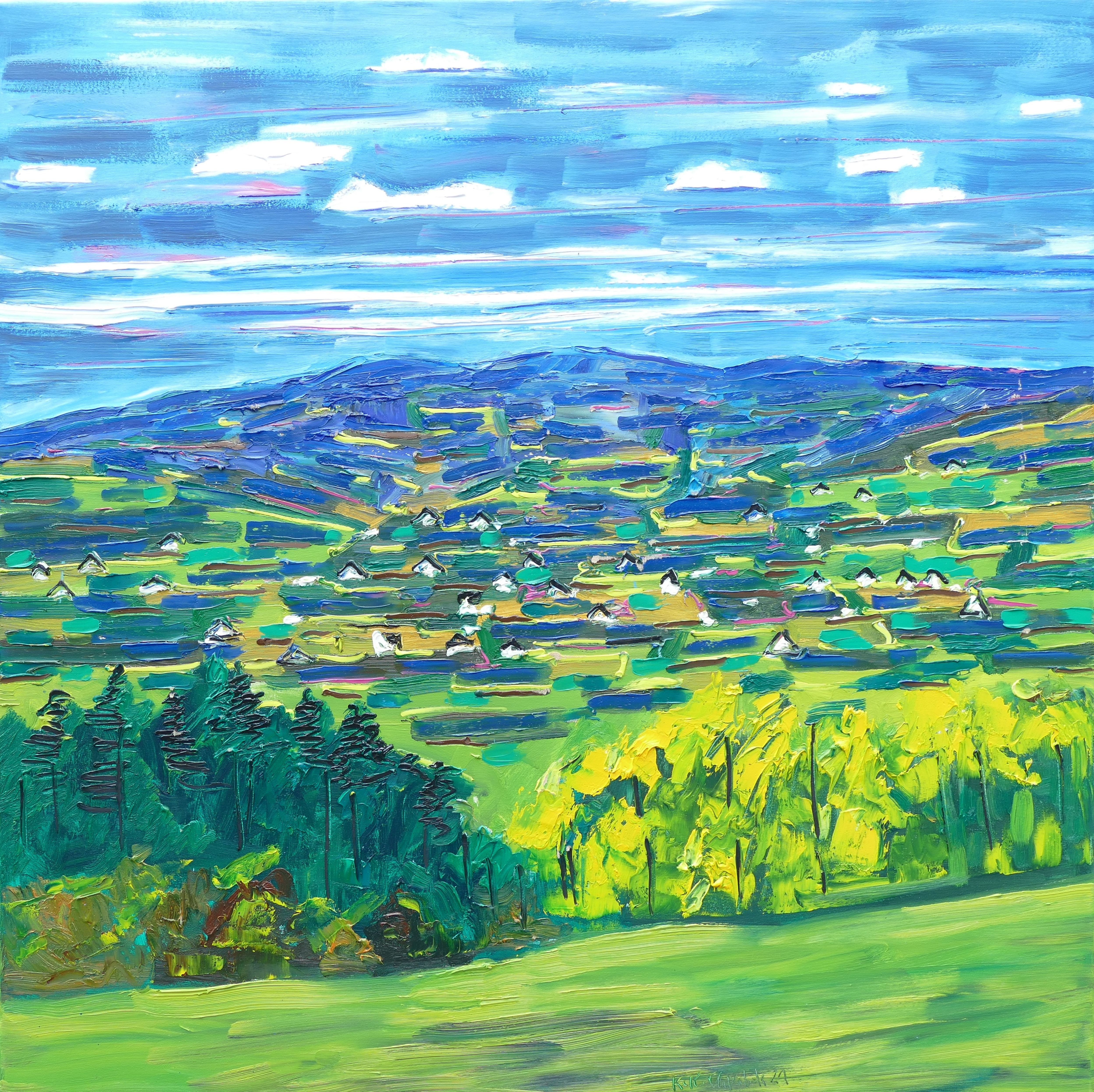 Karl-Karol Chrobok, View of the mountain - autumn. Karl-Karol Chrobok, View of the mountain - autumn.