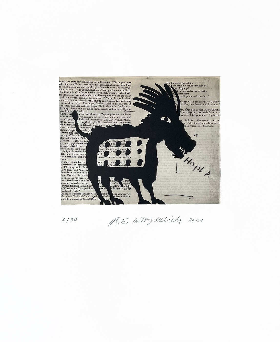 Raymond Waydelich, Lion n°2, estampe originale Raymond Waydelich, Lion n°2, estampe originale