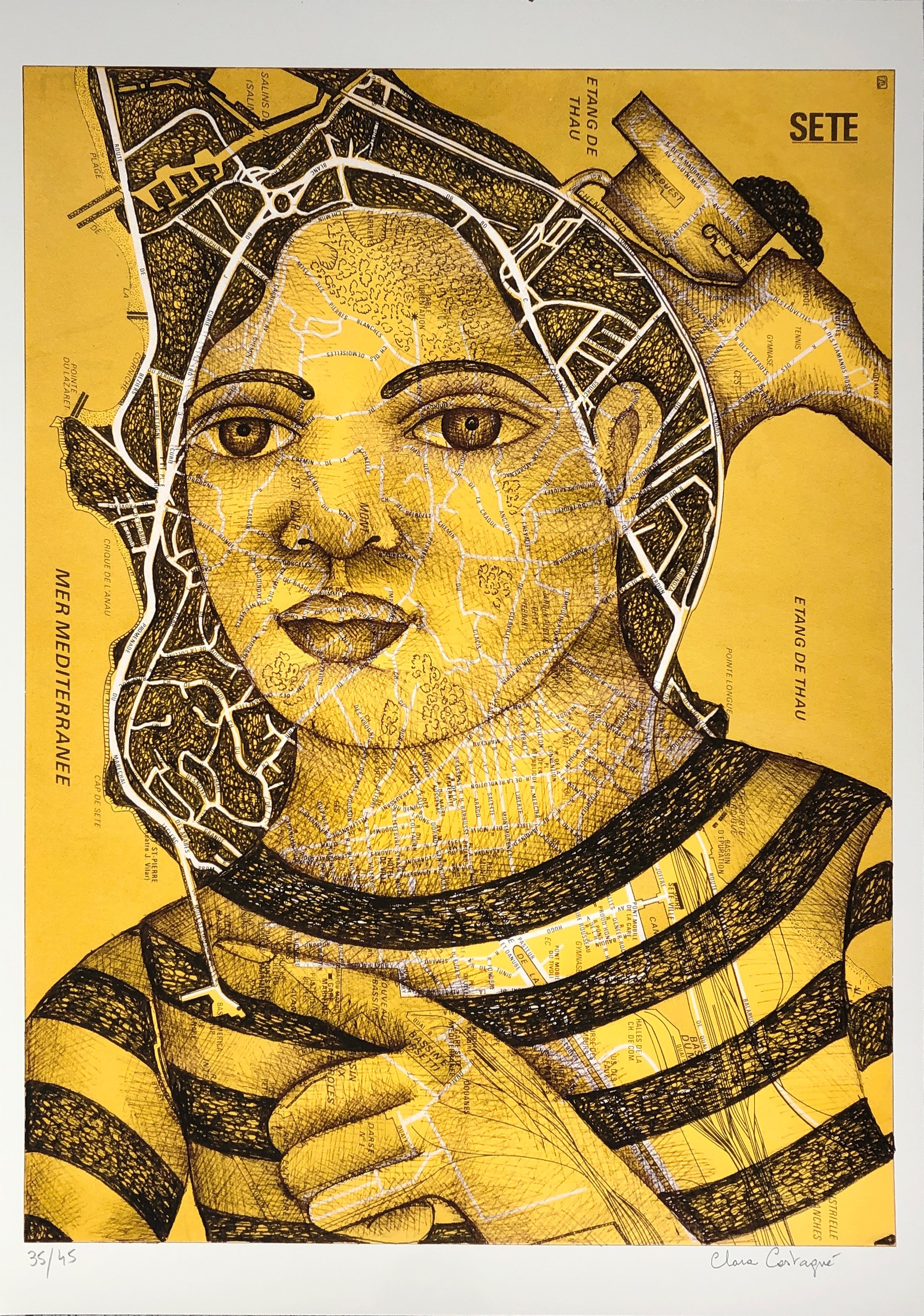 Clara Castagné, Sète portrait jaune Clara Castagné, Sète portrait jaune