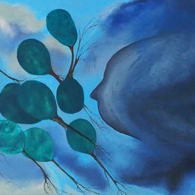 Painting, Trees Fly, Fariba Rahnavard