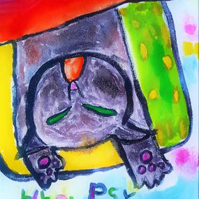 Gemälde, Chat qui s'appelle Psy, Youmi